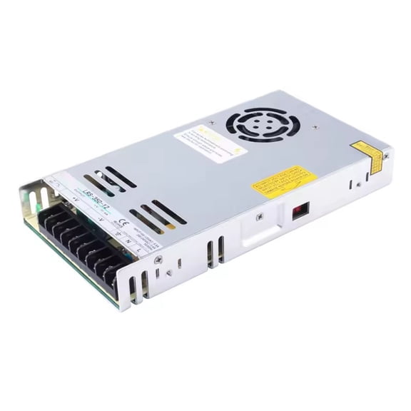 LMENGER Portable LRS 350W Switching Mode Power Supply 12V 29A System Power Device, AC to DC Converter Input 85-132VAC/ 170-264VDC Selected by Switch for Cameras, Security Monitoring,3D Printer etc