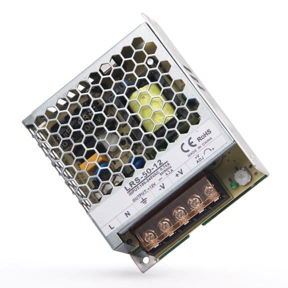 LMENGER Portable LRS 50W Switching Mode Power Supply 12V 4.2A System Power Device, AC to DC Converter Input 85-264 VAC for Cameras, Security Monitoring,3D Printer etc