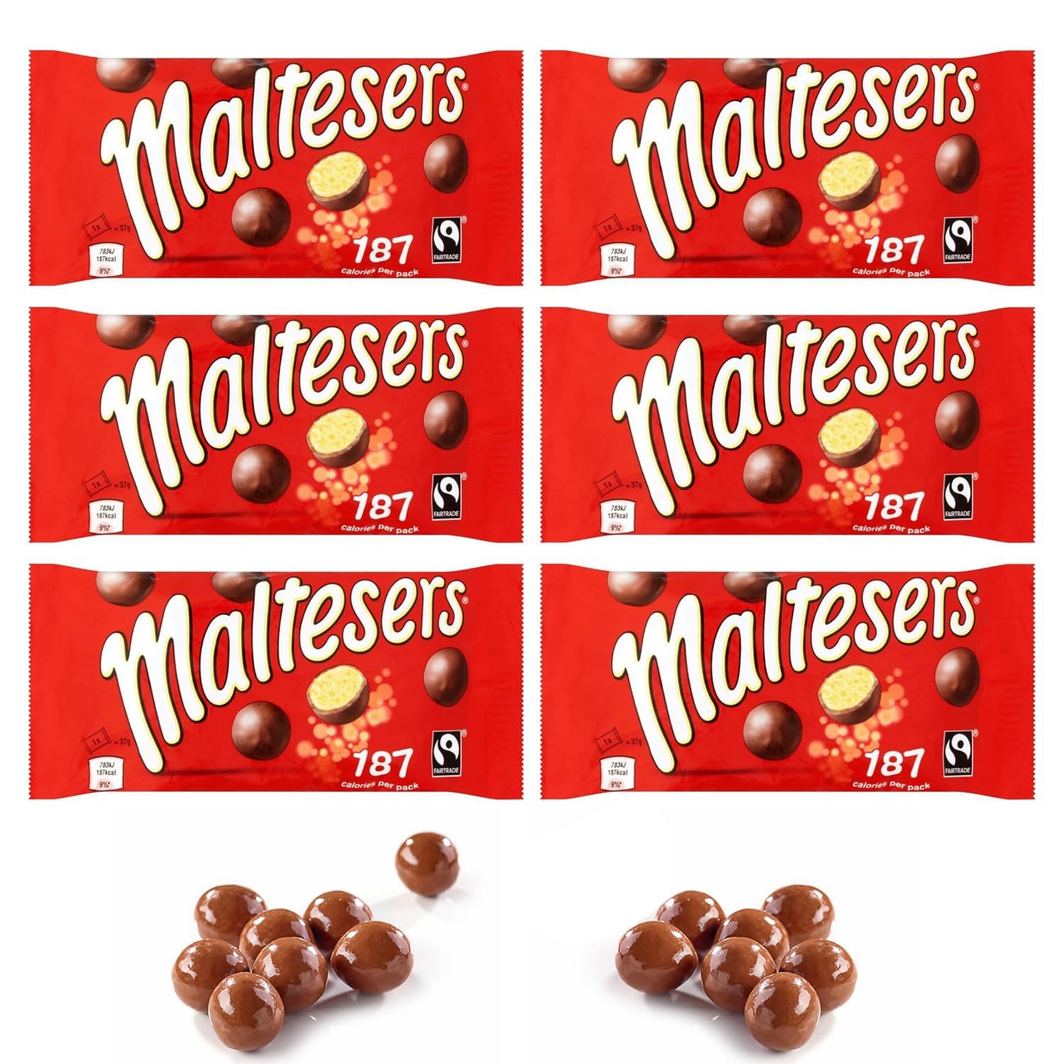 LMHF Maltesers Chocolate Balls 37 gram bags - Honeycomb Spheres Covered ...