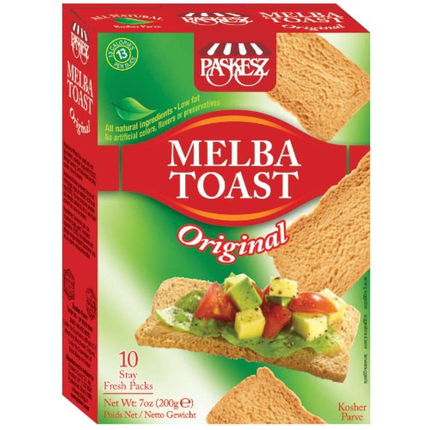 LMHF Melba Toast, Melba Toast Original, 7-Ounce Package (Pack of 7