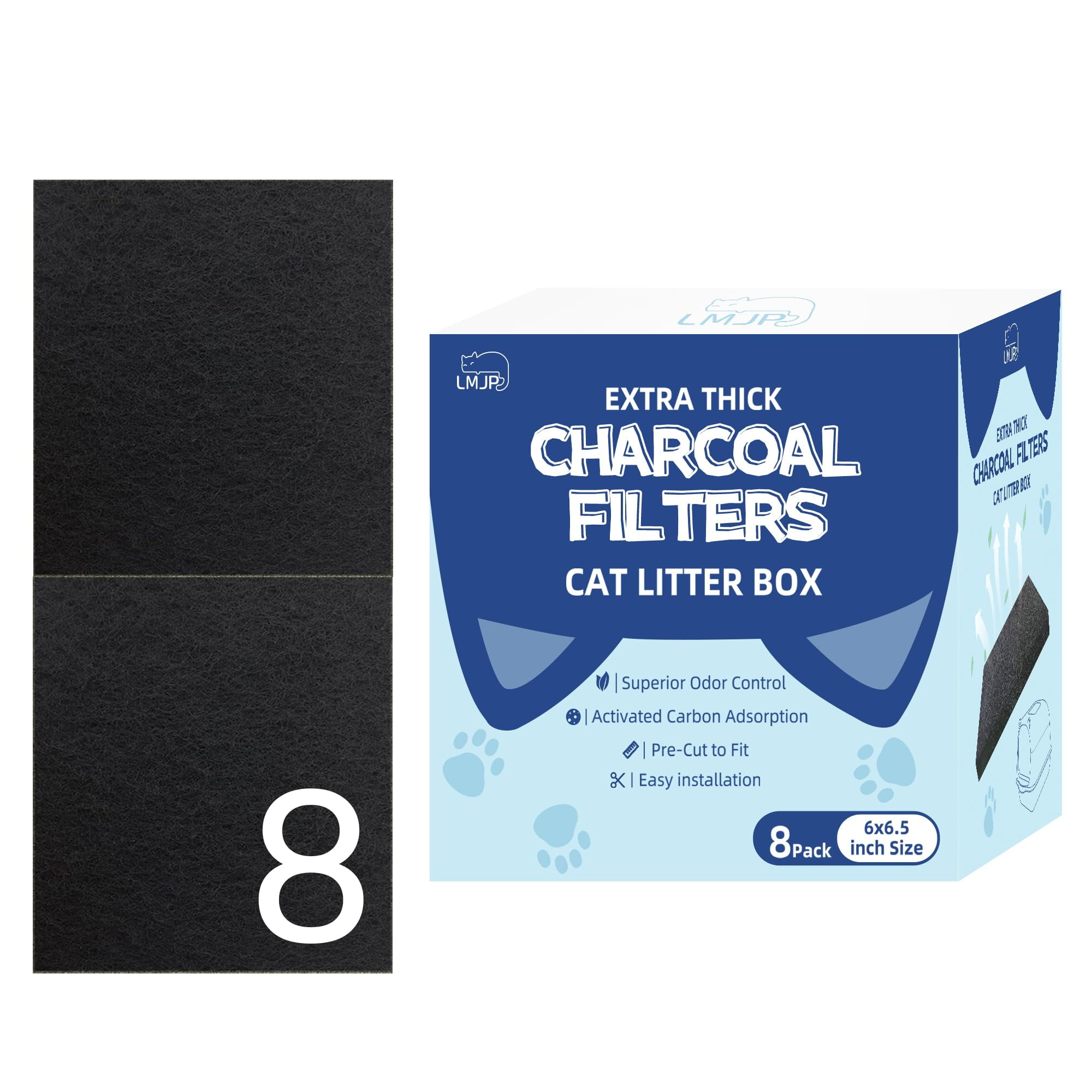 Cat Litter Filter 2x Universal Replacement Charcoal Filter For