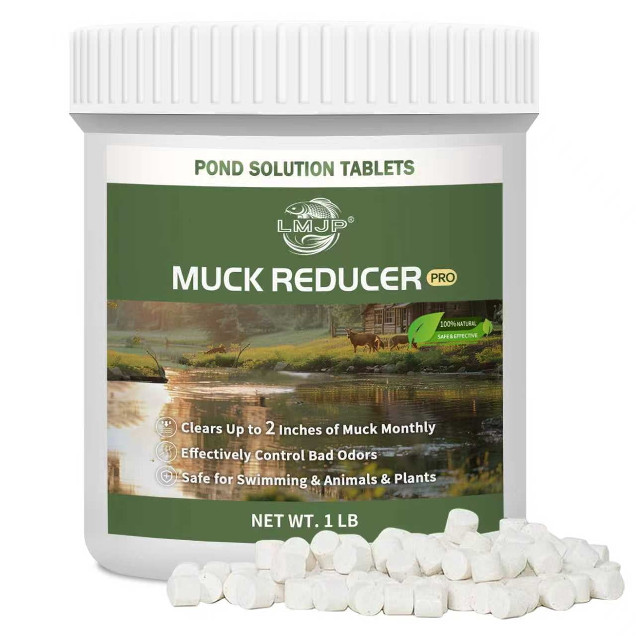 LMJP Muck Reducer - 1LB Natural Sludge Solution Tablets for Ponds ...