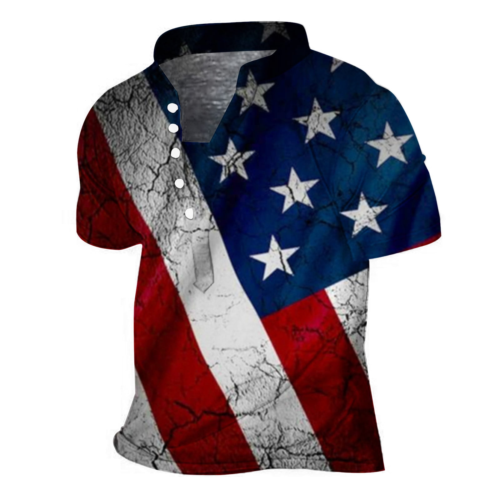 LMKIHUSA Mens Golf Shirts Clearance,Polo Shirts for Men,Men's 1776 Independence Day American
