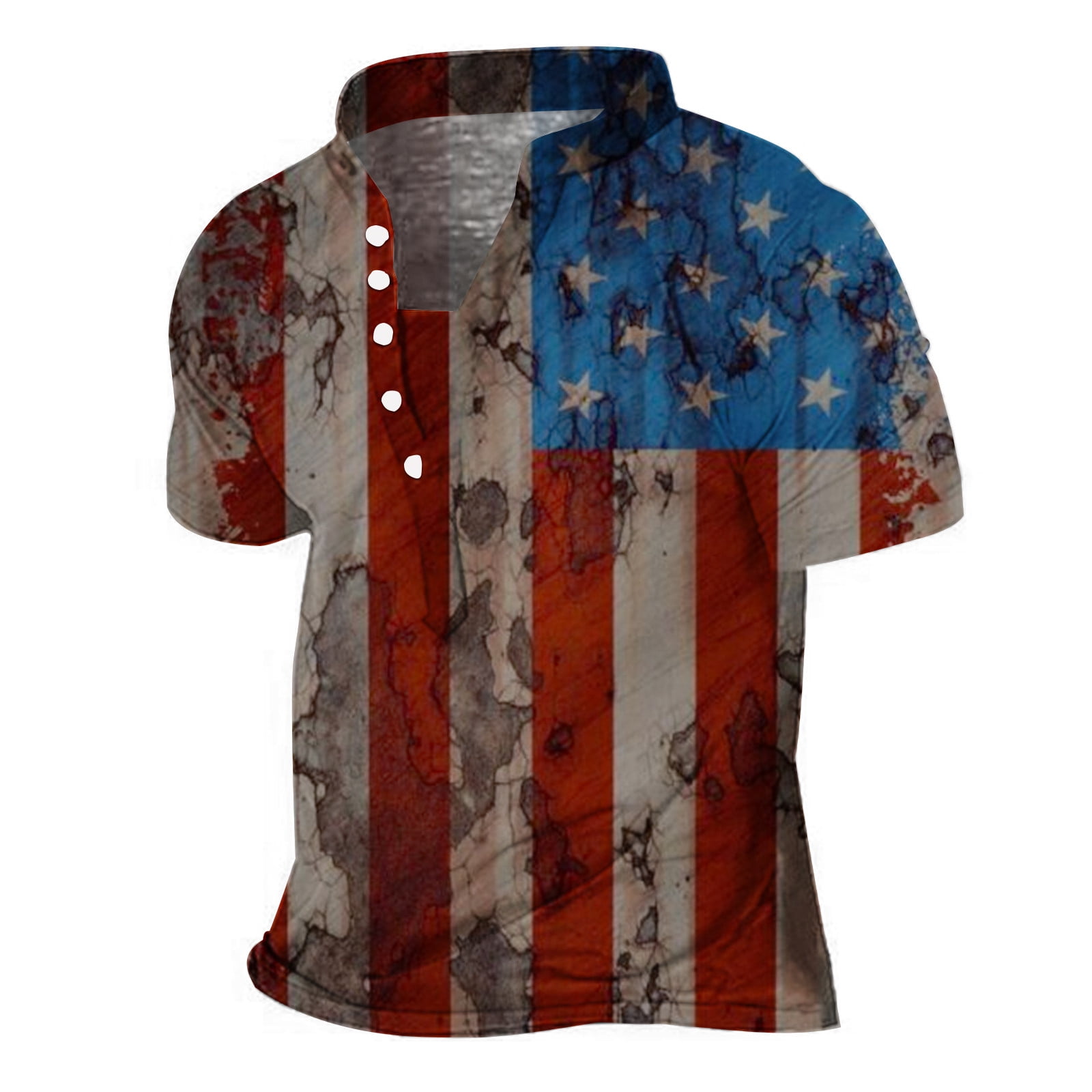 LMKIHUSA Mens Golf Shirts Clearance,Polo Shirts for Men,Men's 1776 Independence Day American