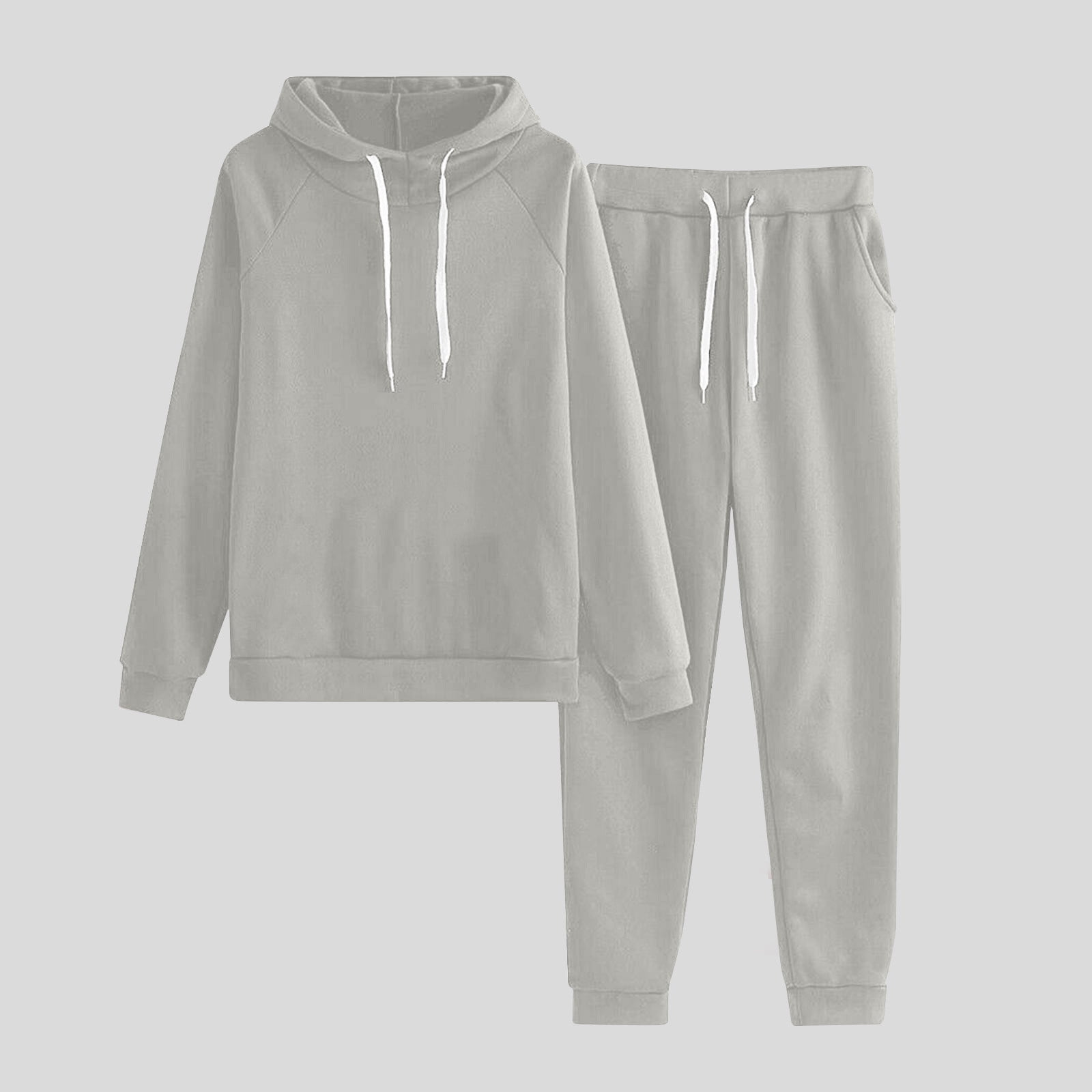 LMKIHUSA Women Sweat Suits 2 Piece Set Petite Unisex Hoodies Tracksuit Sweatsuits Drawstring Sweatshirt and Sweatpant for Women Men 2 Piece Sets