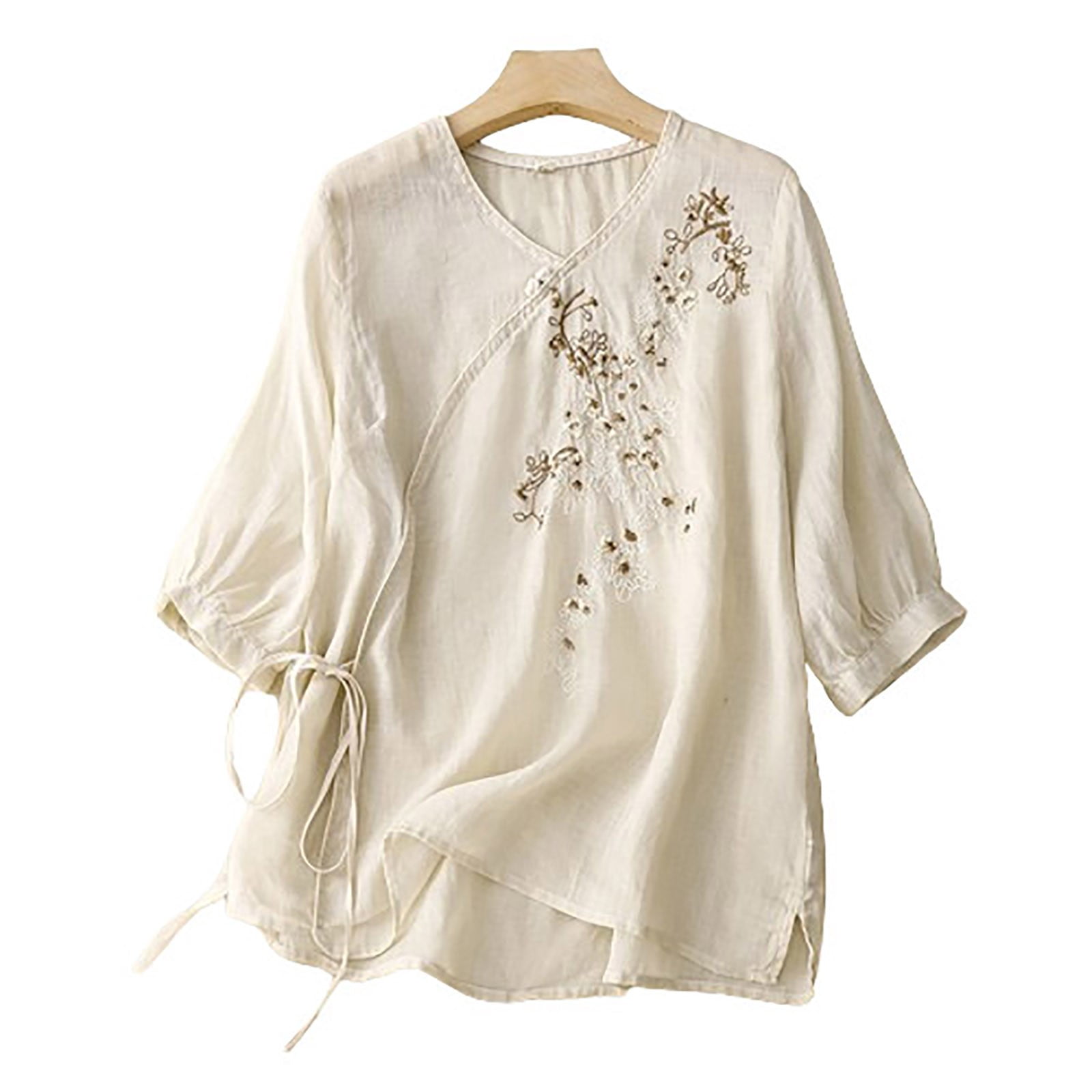 Rodeo Dust Women Embroidered Linen Blouse