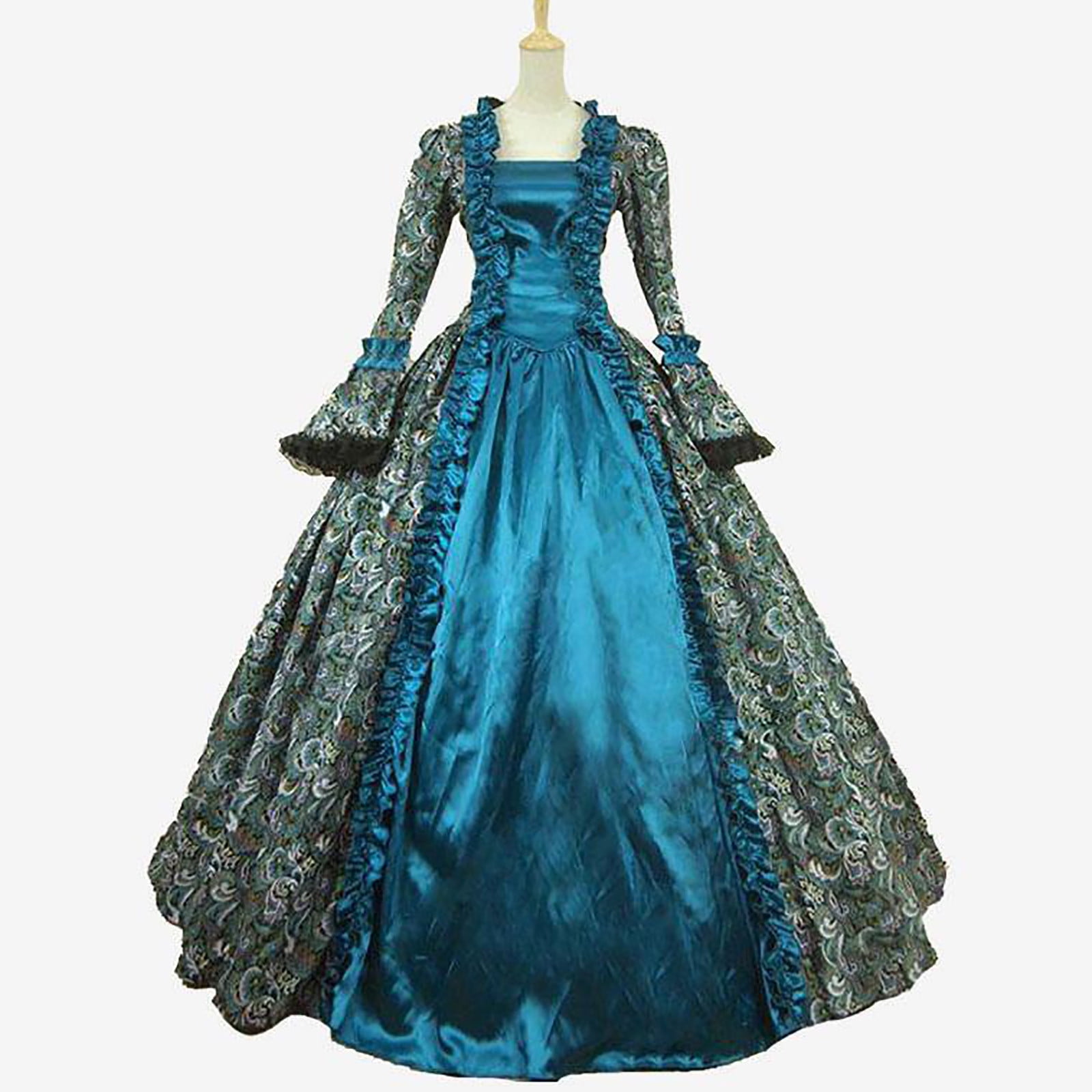 IAMAGOODLADY Women's Gothic Lace Dress - Medieval Steampunk Victorian Costume For Halloween & Parties