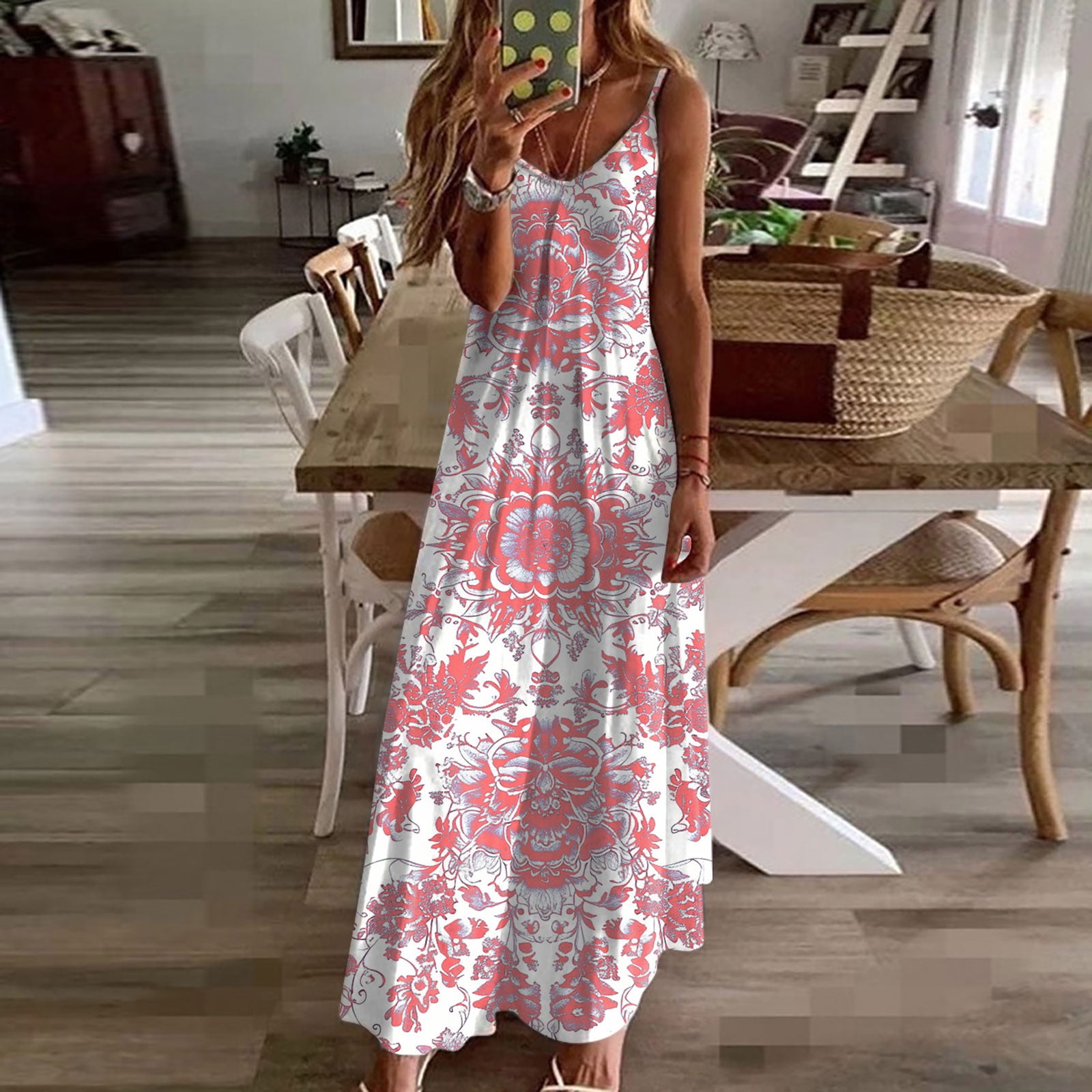 Long Waist Wrap A-line Spaghetti Strap Backless Sexy Spring Summer Maxi Dress