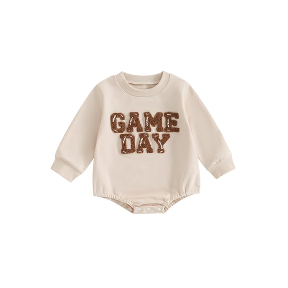 LMLYSoH Baby Boys Girls Sweatshirts Rompers Letter Embroidery Crew Neck Long Sleeve Infant Jumpsuits Fall Toddler Clothes Bodysuits