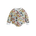 thumbnail image 1 of LMLYSoH Baby Girls Boys Sweatshirts Rompers Thanksgiving Clothes Turkey Letter Pumpkin Print Crew Neck Long Sleeve Toddler Bodysuits, 1 of 9