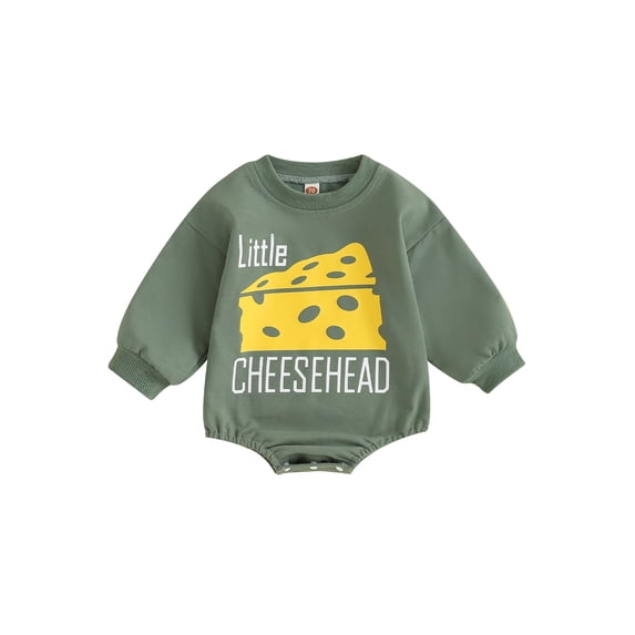 LMLYSoH Baby Romper, Long Sleeve Crew Neck Letters Print Fall Bodysuit Clothes for Girls Boys