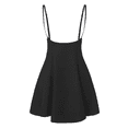 thumbnail image 1 of LMLYSoH Fashionable Women Mini Suspender Skirt, Solid Color Sleeveless Low Cut Sling Skirt for Autumn, 1 of 9
