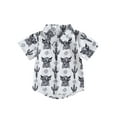 thumbnail image 1 of LMLYSoH Kid Boys Shirt, Short Sleeve Lapel Bull Print Street Party Casual Loose Spring Summer Tops, 1 of 9