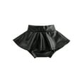 thumbnail image 1 of LMLYSoH Kids Culottes, Girls Solid Color Ruffled High Waist Pantskirt Short Pants for Summer, Rd/Golden/Black, 6 Months-4 Years, 1 of 6