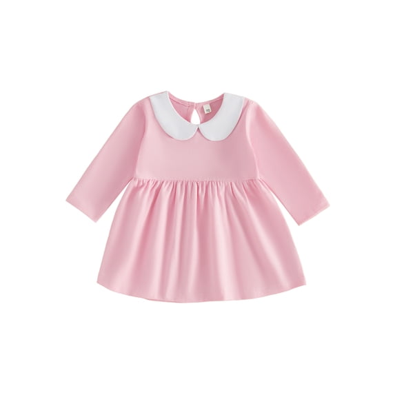 LMLYSoH Little Girls Fall Dress Long Sleeve Doll Collar Loose Dress Toddler Halloween Costume Cosplay Outfit