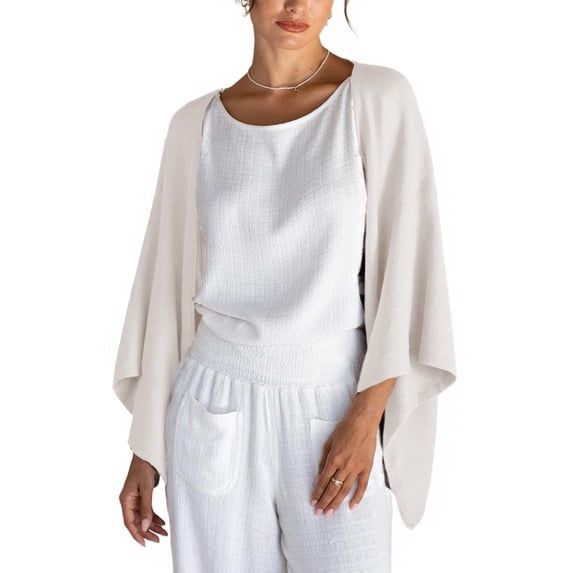LMLYSoH Shrug Cardigan for Women Fashionable Lightweight Solid Color Open Front Loose Cover Up