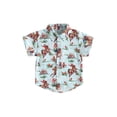 thumbnail image 1 of LMLYSoH Toddler Baby Boys Western Shirts, Summer Short Sleeve Cartoon Print Button Down Shirts, 1 of 9