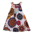 thumbnail image 1 of LMLYSoH Toddler Baby Girl Sleeveless Dress Round Neck Bohemian Print Sundress Long Dress, 1 of 1