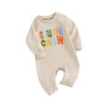 thumbnail image 1 of LMLYSoH Toddler Baby Sweatshirt Rompers Colorful Letter Embroidery Long Sleeve Jumpsuit for Newborn Infant Cute Clothes, 1 of 8