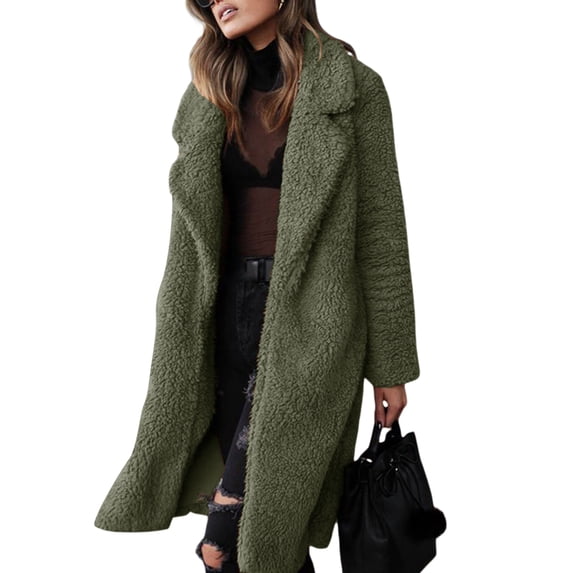 LMLYSoH Women Coat, Solid Color Cardigan Loose Jacket, Long Sleeve Folded Collar Wild Fashion Spring/Autumn/Winter Outerwear