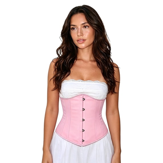 LMLYSoH Women Corset Belt Wide Elastic Underbust Bustier Tie up Cinch Belt for Dress Renaissance Pirate Costume
