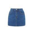 thumbnail image 1 of LMLYSoH Women Denim Skirts Solid Color Bodycon Jeans Skirts Summer Casual Mini Skirts Streetwear, 1 of 8