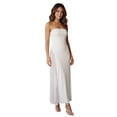 thumbnail image 1 of LMLYSoH Women Summer Long Bandeau Dress White Off Shoulder Strapless Slim Mesh Sequins Slit Tube Top Dress, 1 of 9