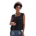 thumbnail image 1 of LMLYSoH Women Tank Top, Sleeveless Tops Square Neck Lace Trim Button Closure Summer Streetwear, 1 of 9