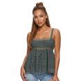 thumbnail image 1 of LMLYSoH Women's Babydoll Tank Tops Stylish Lace Trim Solid Color Loose Hem Square Neck Spaghetti Strap Sleeveless Camisoles, 1 of 9