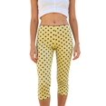 thumbnail image 1 of LMLYSoH Women’s Capri Pants Leggings Dots Print/Solid Color Low Waist Cropped Pants, 1 of 8