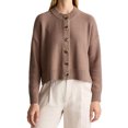 thumbnail image 1 of LMLYSoH Women's Crew Neck Knit Cardigan Basic Long Sleeve Solid Color Button Down Sweater Outwear, 1 of 9
