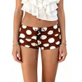 thumbnail image 1 of LMLYSoH Women's Dot Print Mini Shorts Summer Fashionable Fold Over Low Waist Micro Shorts, 1 of 9