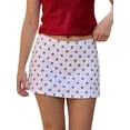 thumbnail image 1 of LMLYSoH Women's Fashion Skorts Mini Skirts Dot Print Short Skirts Summer Casual Skirts for Party Streetwear, 1 of 9