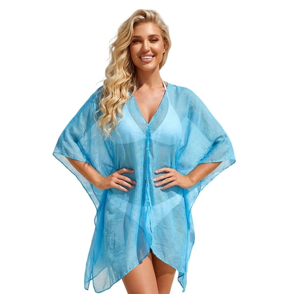 LMLYSoH Women's Solid Color Beach Shawl Cover, Multiple Purposes Simple Style Chiffon Beach Towel