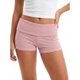 thumbnail image 1 of LMLYSoH Women's Striped Mini Shorts Summer Low Rise Fold Over Waist Micro Shorts, 1 of 8