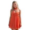 thumbnail image 1 of LMLYSoH Women's Tube Top Mini Dress Summer Fashionable Strapless Sleeveless Sweetheart Neck Dress with Scarf, 1 of 9