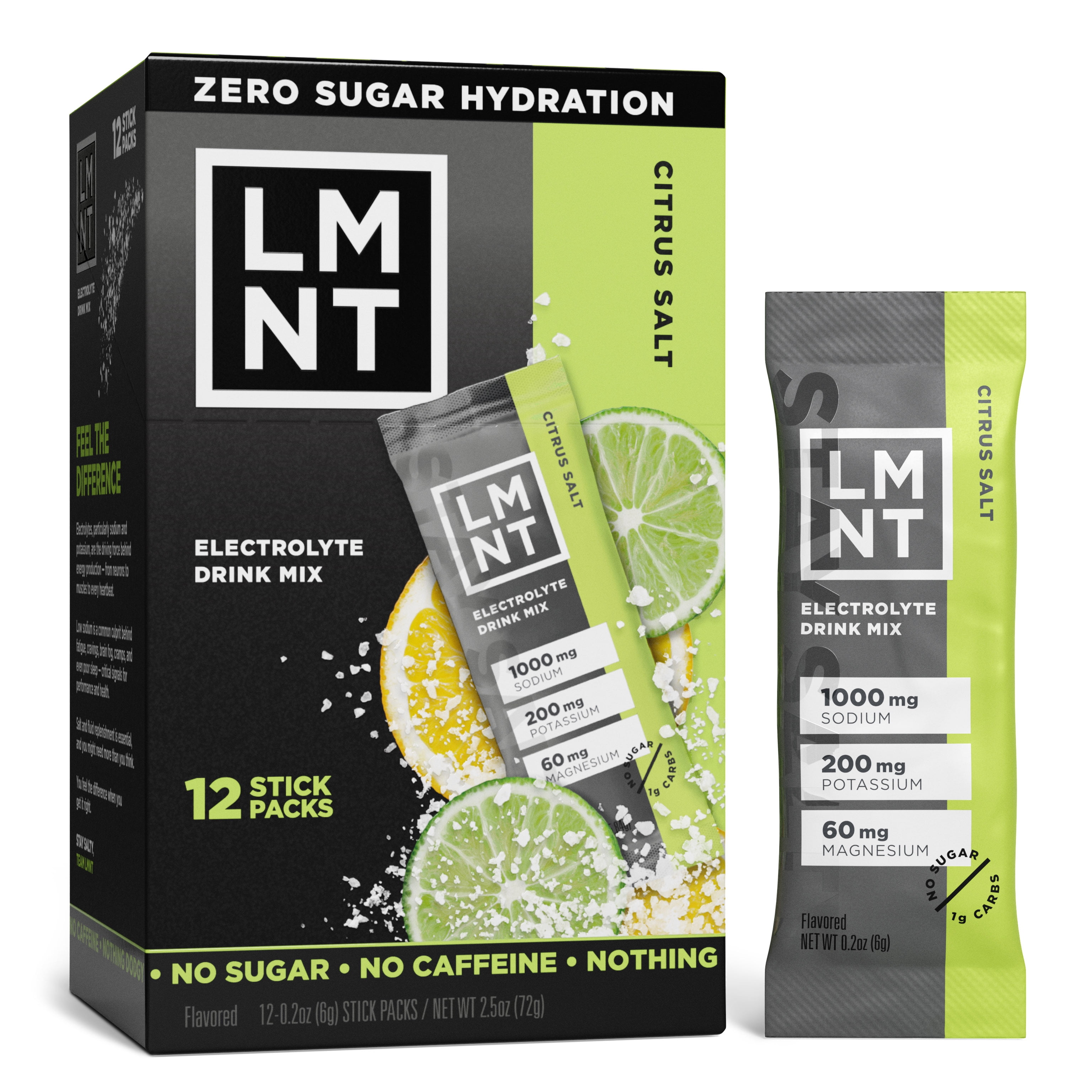LMNT Zero Sugar Electrolyte Drink Mix - Citrus - 12 Count