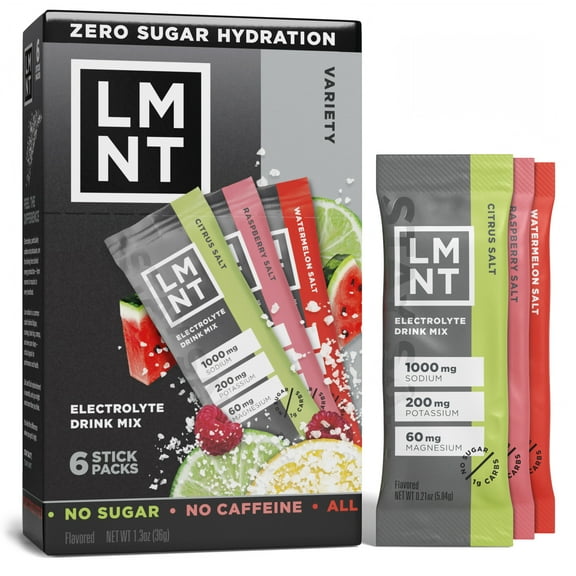 LMNT Zero Sugar Electrolyte Drink Mix - Variety Pack - 6ct