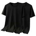 thumbnail image 1 of LMOIPLI 2 Pack Athletic T-Shirt for Mens Short Sleeve Crew Neck Tee Moisture Wicking Workout Shirt Solid Soft Basic Tee Tops Black XL, 1 of 8