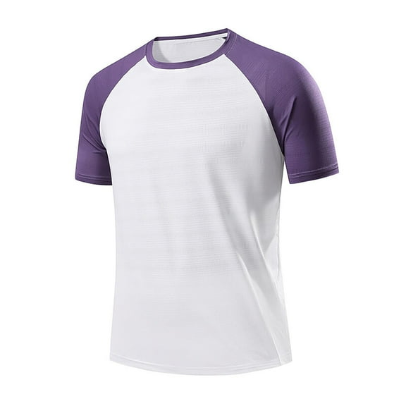 LMOIPLI Big and Tall T-Shirts for Men Muscle Slim Fitted Short Sleeve Crewneck T-Shirt Summer Quick Dry Gym Workout Athletic White XXL