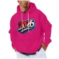 thumbnail image 1 of LMOIPLI Drawstring Long Sleeve Sweatshirts for Men Fall Spring Top Fashion Printed Pullover Comfortable Sweatshirts with Pocket Hot Pink M, 1 of 5