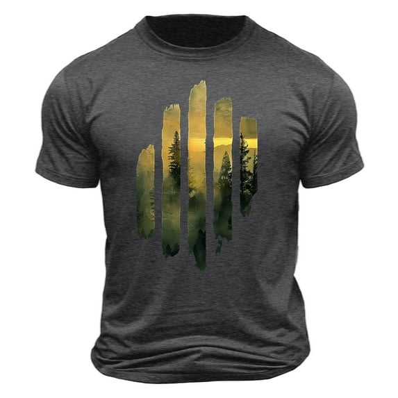 LMOIPLI Men's Adventure Graphic T Shirt Short Sleeve Outdoor Hiking Crew Neck Fashionable Nature Themed Casual Tee Gray L