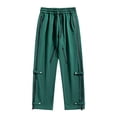 thumbnail image 1 of LMOIPLI Men's Cargo Joggers Lightweight Outdoor Overalls Breathable Elastic Fabric with Pockets Zipper Fly for Hiking Camping Daily Wear Casual Pants Green L, 1 of 8