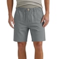 thumbnail image 1 of LMOIPLI Men's Casual Cotton Shorts Elastic Waist Drawstring Chino Shorts with Button Fly Relaxed Fit Summer Walking Shorts for Men Gray L, 1 of 8