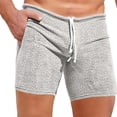 thumbnail image 1 of LMOIPLI Men's Casual Shorts Knit Workout Attire Elastic Waist Drawstring Workout Running Jogging Summer Beach Sweat Shorts Gray XL, 1 of 5