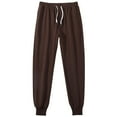 thumbnail image 1 of LMOIPLI Men's Cotton Tapered Joggers Pants Drawstring Sweatpants Athletic Track Running Golf Workout Gym Pants with Pockets Brown XL, 1 of 5