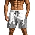 thumbnail image 1 of LMOIPLI Men's Flame Graphic Basketball Quick-Dry Shorts Cool Retro Running Athletic Shorts Drawstring Waist Casual Track Shorts Gray XL, 1 of 9