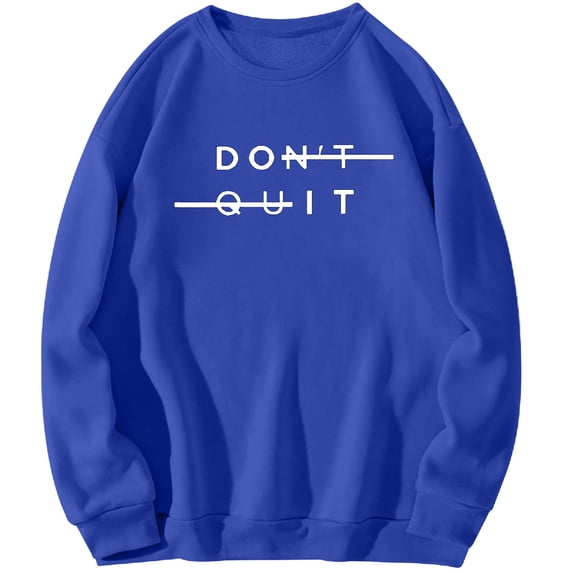 LMOIPLI Men's Oversized Crewneck Sweatshirt Letter Embroidered Vintage Baggy Casual Pullover Long Sleeve Fashion Sweatshirt Blue S