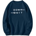thumbnail image 1 of LMOIPLI Men's Oversized Crewneck Sweatshirt Letter Embroidered Vintage Baggy Casual Pullover Long Sleeve Fashion Sweatshirt Navy XL, 1 of 6