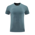 thumbnail image 1 of LMOIPLI Men's Quick Dry Mesh Athletic T-Shirt Breathable Crew Neck Short Sleeve Workout Top for Running Training Dark Blue M, 1 of 7